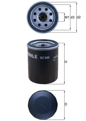 Масляний фільтр OC986 Mahle Original