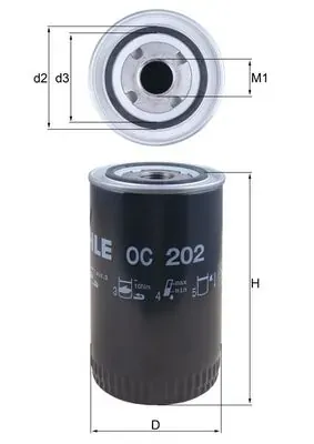 Масляний фільтр OC202 Mahle Original