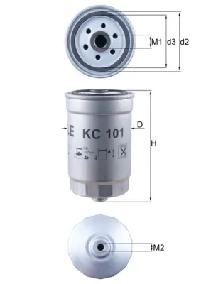 Паливний фільтр KC101 Mahle Original