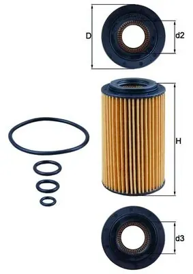 Масляний фільтр OX1537D Mahle Original