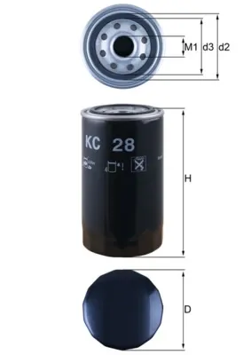 Паливний фільтр KC28 Mahle Original