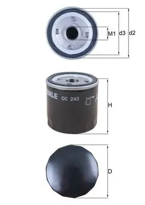 Масляний фільтр OC243 Mahle Original