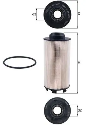 Паливний фільтр KX403D Mahle Original