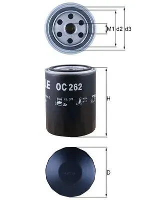 Масляний фільтр OC262 Mahle Original