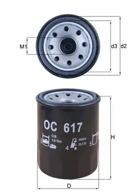 Масляний фільтр OC617 Mahle Original