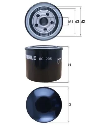Масляний фільтр OC205 Mahle Original