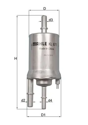 Паливний фільтр KL871 Mahle Original