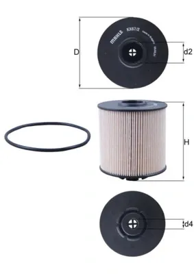 Паливний фільтр KX672D Mahle Original