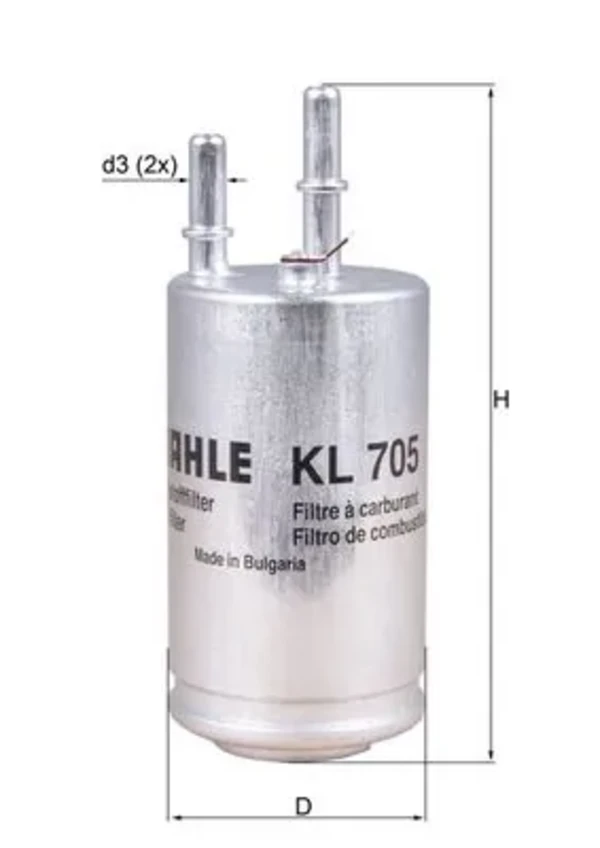 Паливний фільтр KL705 Mahle Original