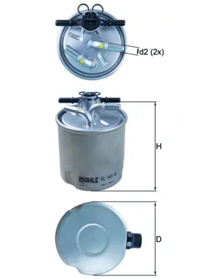 Паливний фільтр KL44040 Mahle Original