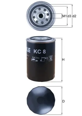 Паливний фільтр KC8 Mahle Original