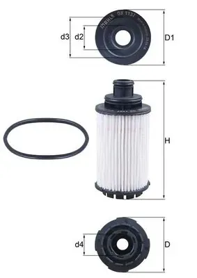 Масляний фільтр OX1137D Mahle Original