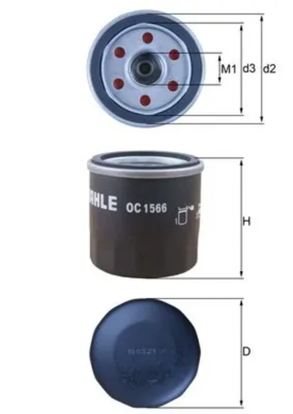 Масляний фільтр OC1566 Mahle Original