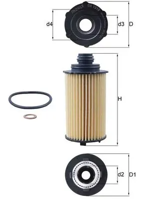 Масляний фільтр OX1310D Mahle Original