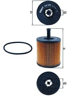 Масляний фільтр OX556D Mahle Original