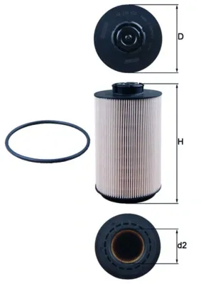 Паливний фільтр KX230D Mahle Original