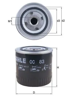 Масляний фільтр OC83 Mahle Original