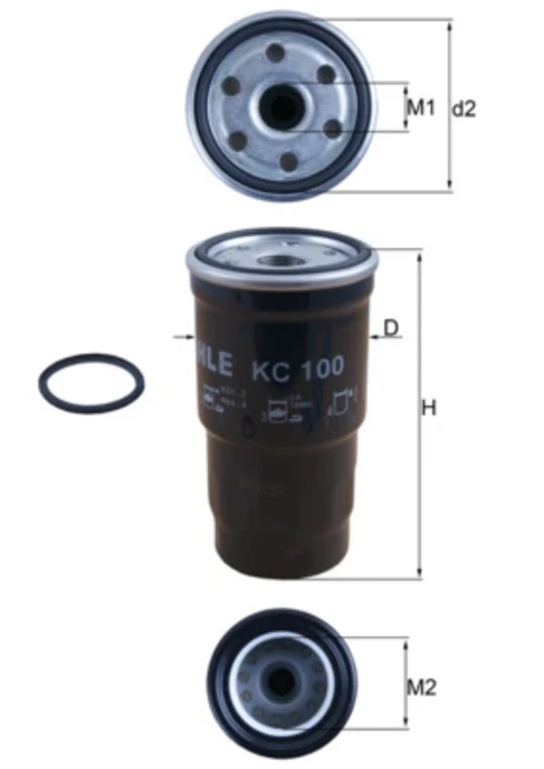 Паливний фільтр KC100D Mahle Original