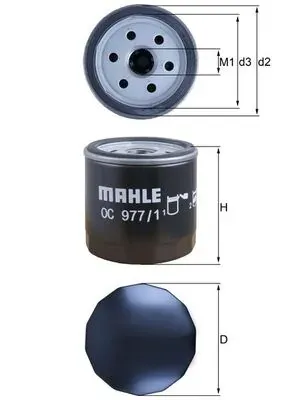 Масляний фільтр OC9771 Mahle Original