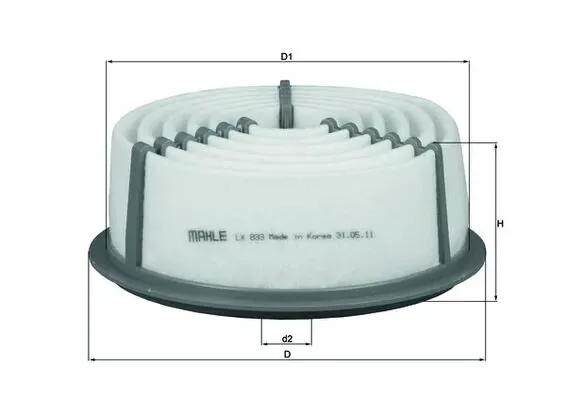 Повітряний фільтр LX833 Mahle Original