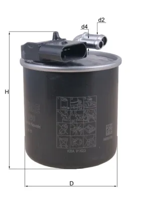 Паливний фільтр KL950 Mahle Original