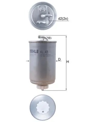 Паливний фільтр KL43 Mahle Original