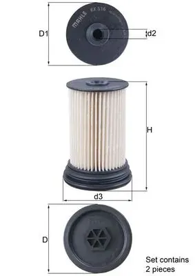 Паливний фільтр KX516S Mahle Original