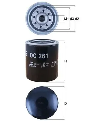 Масляний фільтр OC261 Mahle Original