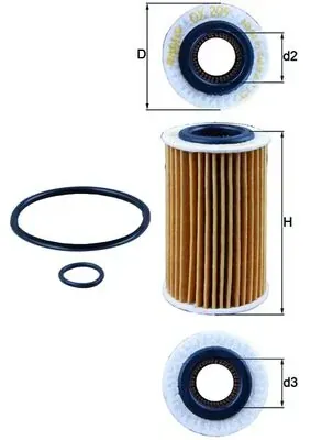Масляний фільтр OX209D Mahle Original