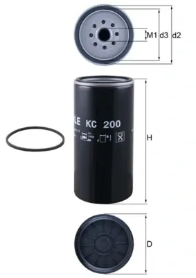 Паливний фільтр KC200 Mahle Original