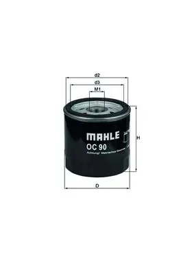 Корпус масляного фільтра OC90OF Mahle Original
