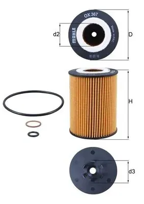 Масляний фільтр OX367D Mahle Original
