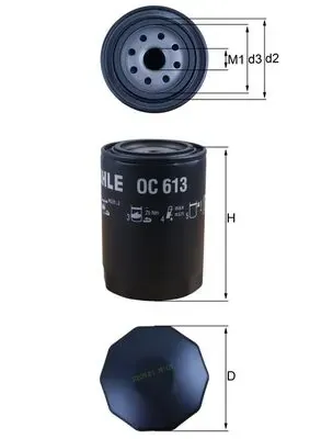 Масляний фільтр OC613 Mahle Original