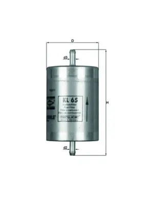Паливний фільтр KL65 Mahle Original