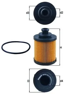 Масляний фільтр OX418D Mahle Original