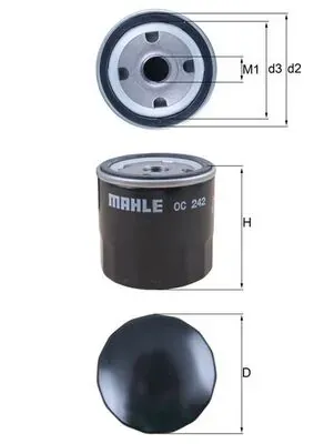 Масляний фільтр OC242 Mahle Original