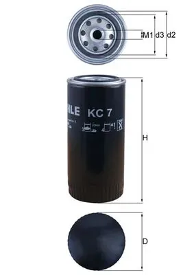 Паливний фільтр KC7 Mahle Original
