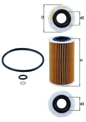 Масляний фільтр OX384D Mahle Original