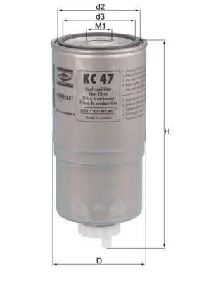 Паливний фільтр KC47 Mahle Original