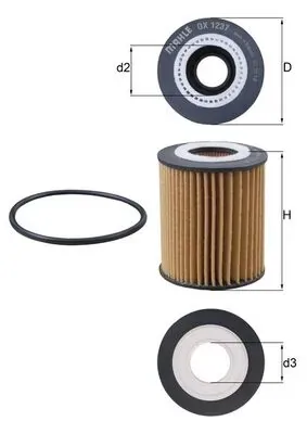 Масляний фільтр OX1237D Mahle Original