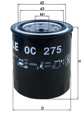 Масляний фільтр OC275 Mahle Original