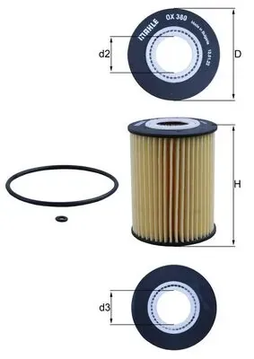 Масляний фільтр OX380D Mahle Original