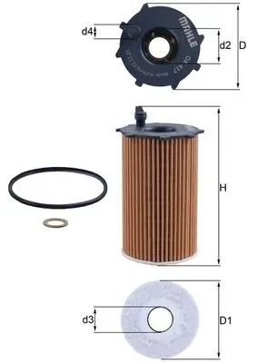 Масляний фільтр OX417D Mahle Original