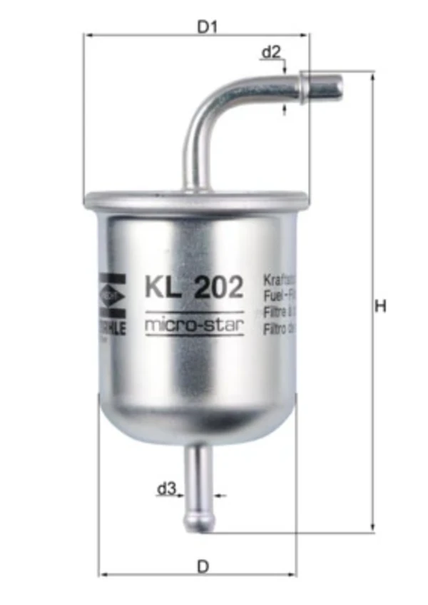 Паливний фільтр KL202 Mahle Original