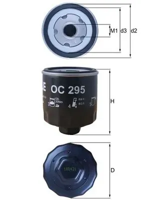 Масляний фільтр OC295 Mahle Original