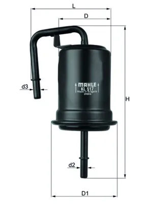 Паливний фільтр KL517 Mahle Original