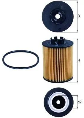 Масляний фільтр OX1732D Mahle Original