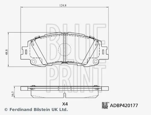 Передні тормозні колодки 04465K0020 Toyota
