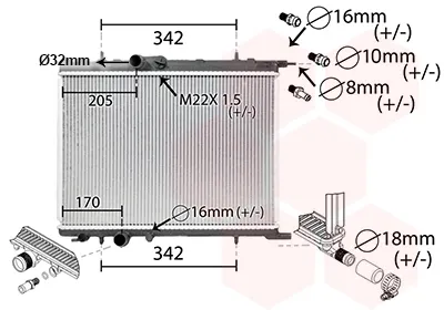 Радіатор 40002300 VAN Wezel