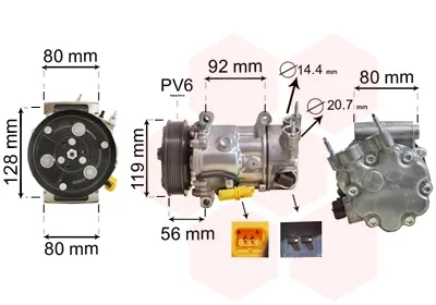 Компресор кондиціонера 0900K255 VAN Wezel